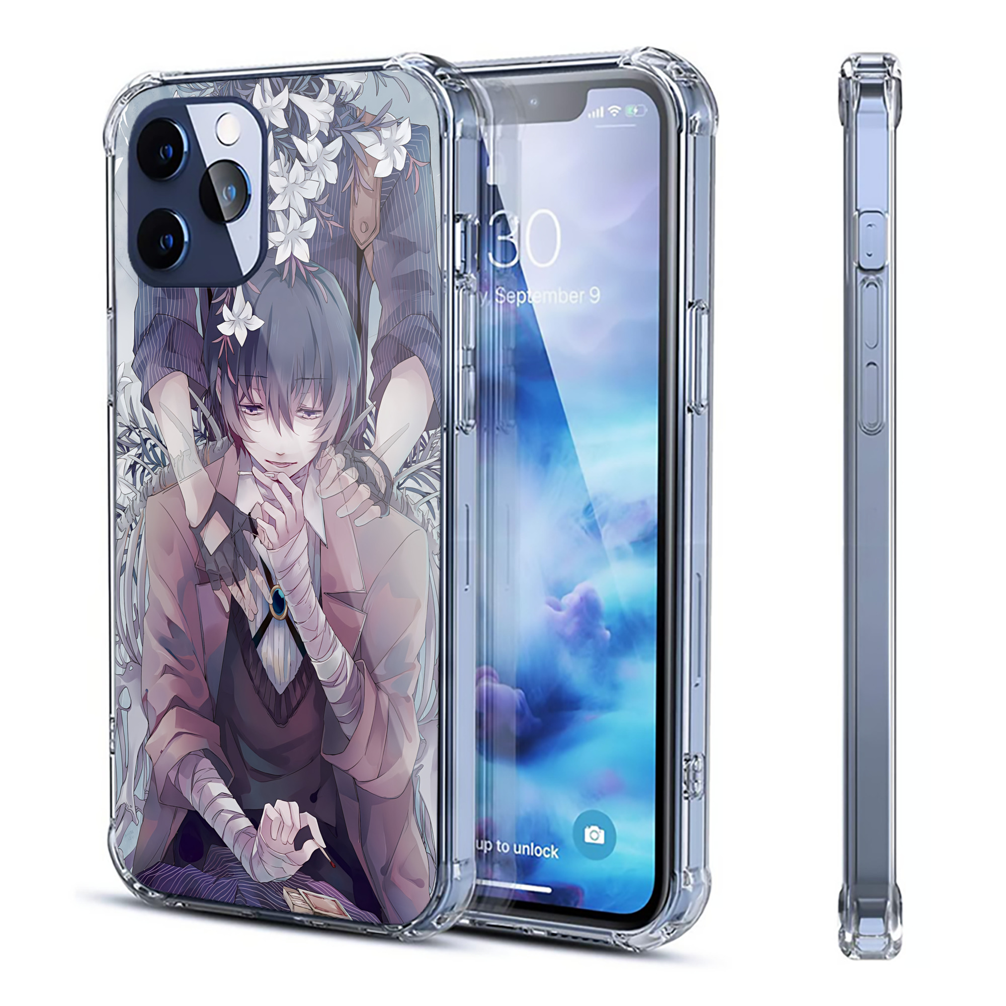 （画像用） 文豪ストレイドッグス Bungo Stray Dogs 【iPhone 12シリーズ対応】透明スマホケース（クリアソフトケース）